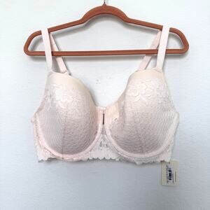 Bare Necessities Womens Bra 38DDD T-Shirt Floral Lace Romantic‎ Coquette Cottage